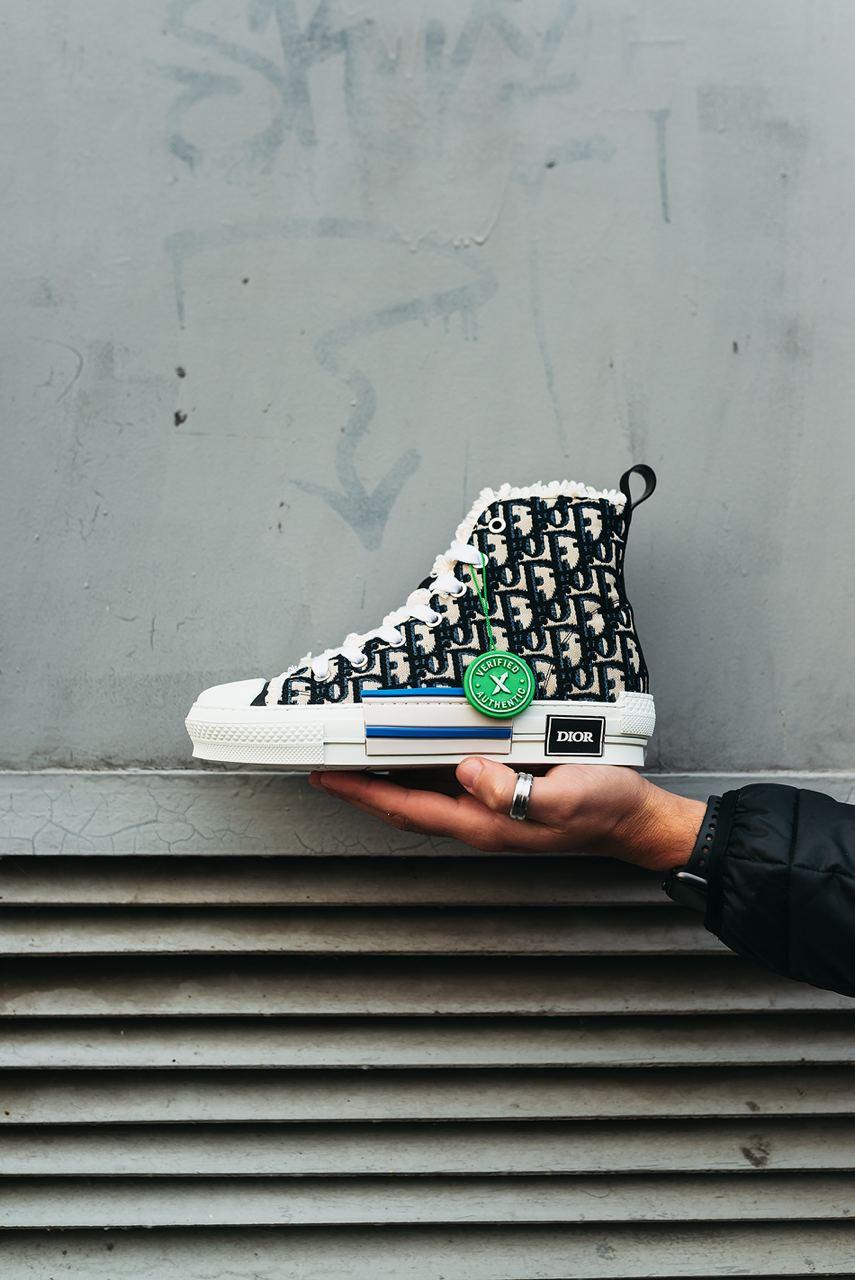 Dior Sneakers High Top Black Beige