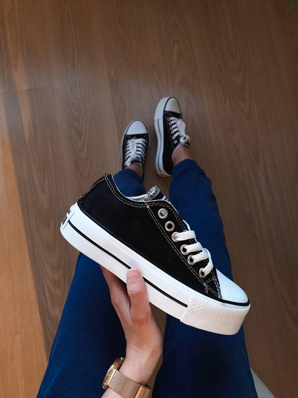 Converse Low All Star Platform Black