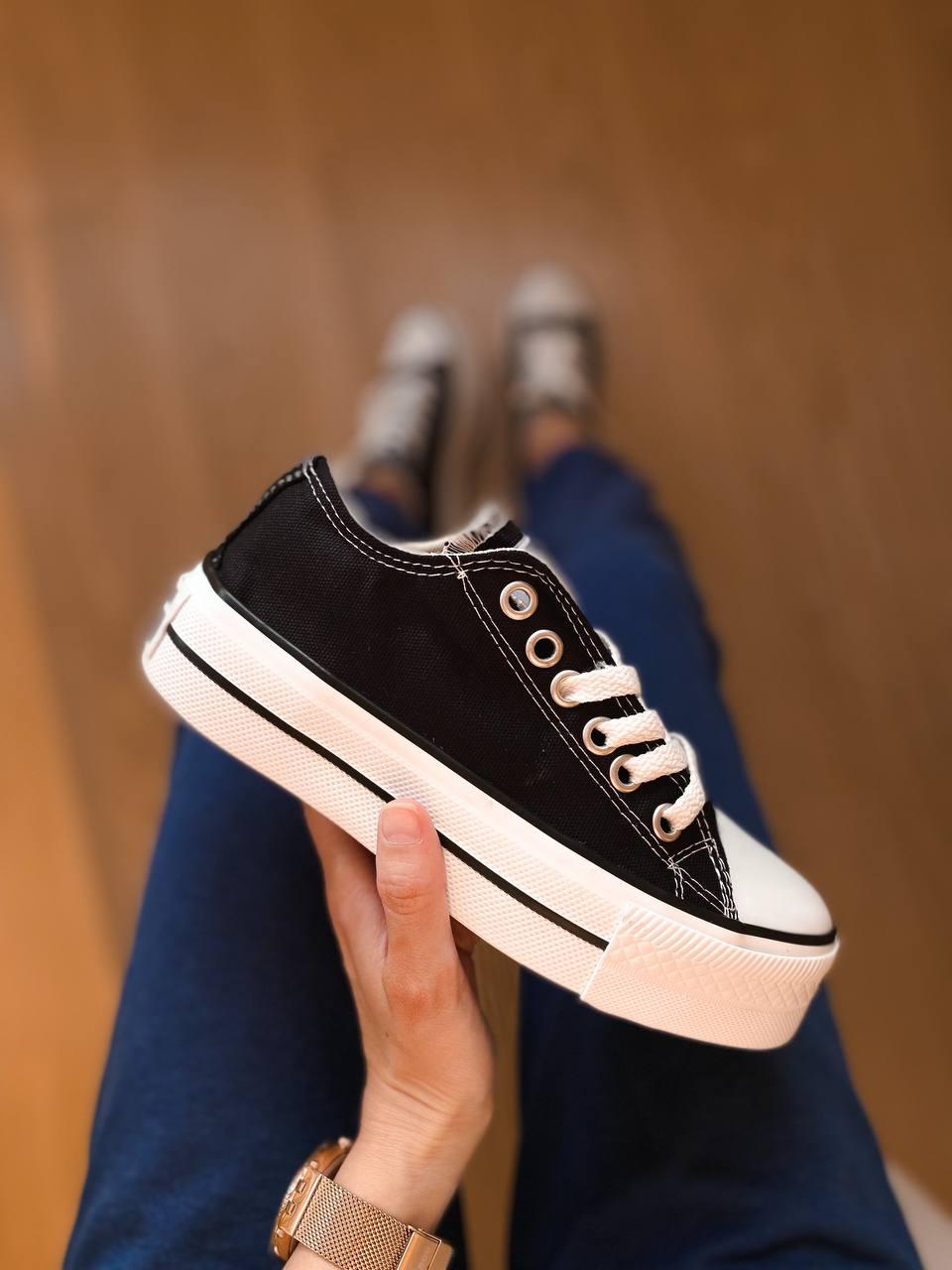 Converse Low All Star Platform Black
