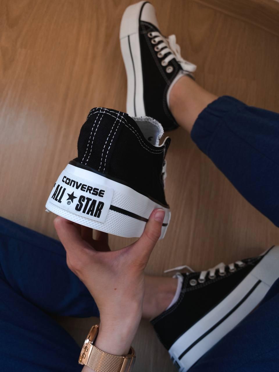 Converse Low All Star Platform Black