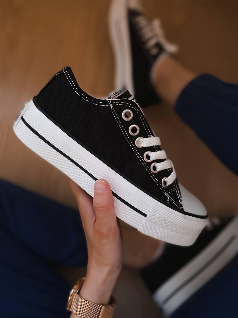 Converse Low All Star Platform Black