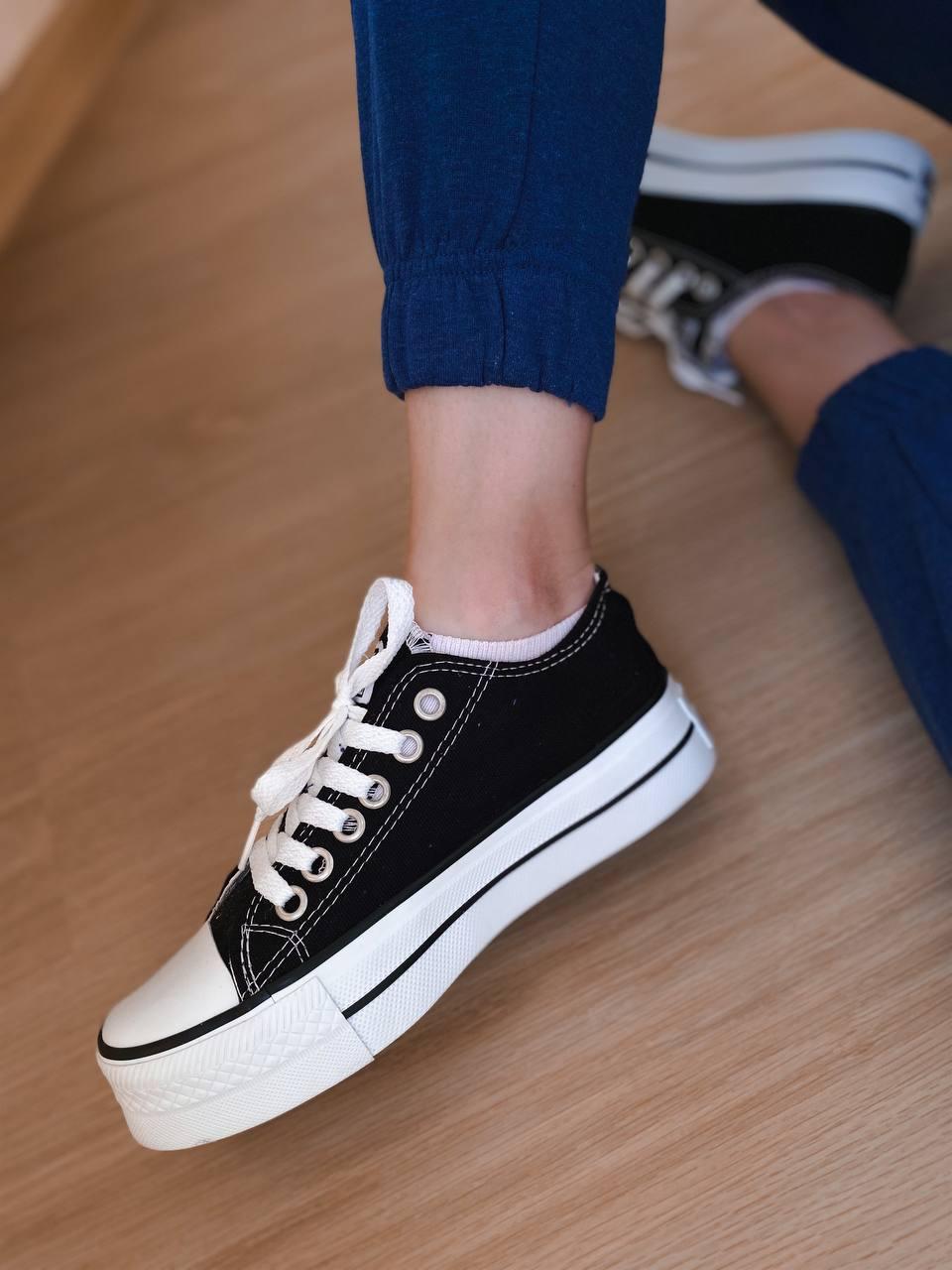 Converse Low All Star Platform Black