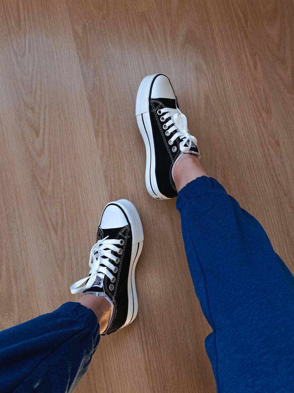 Converse Low All Star Platform Black