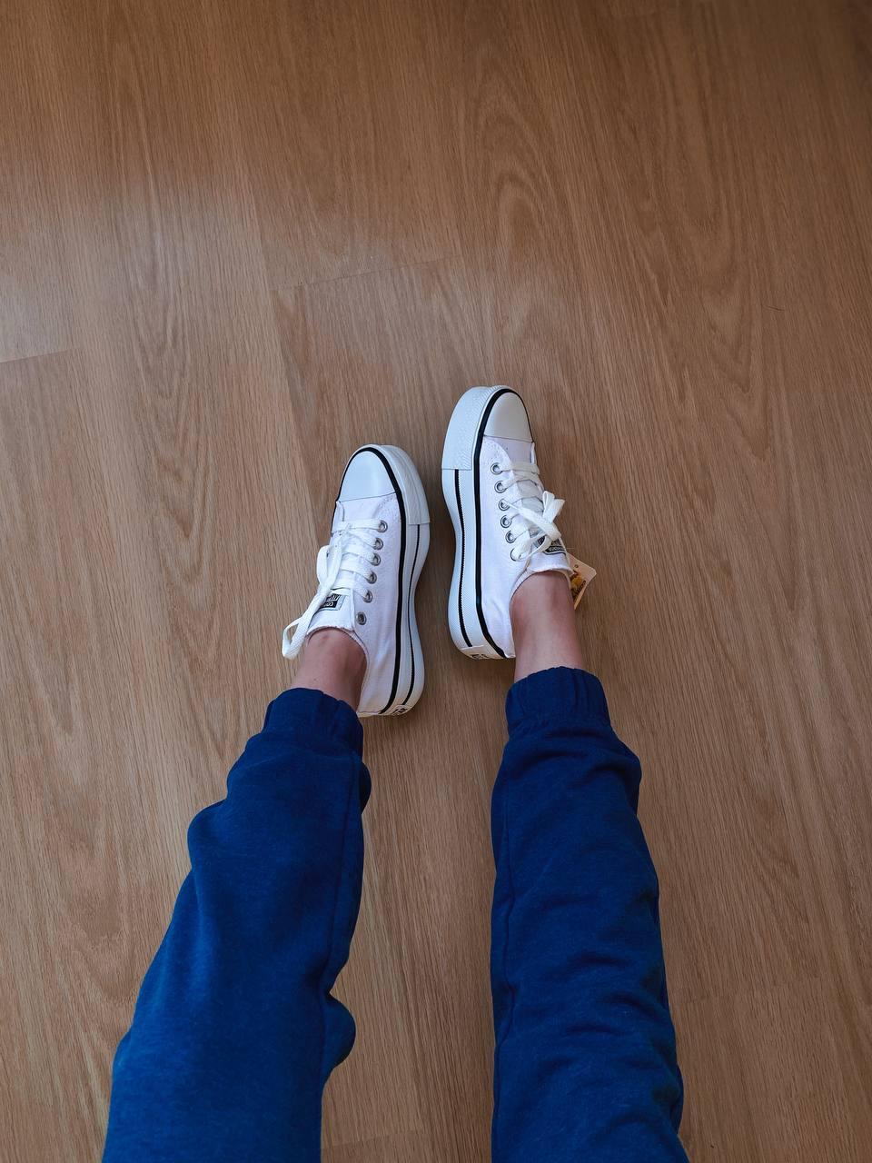 Converse Low All Star Platform White