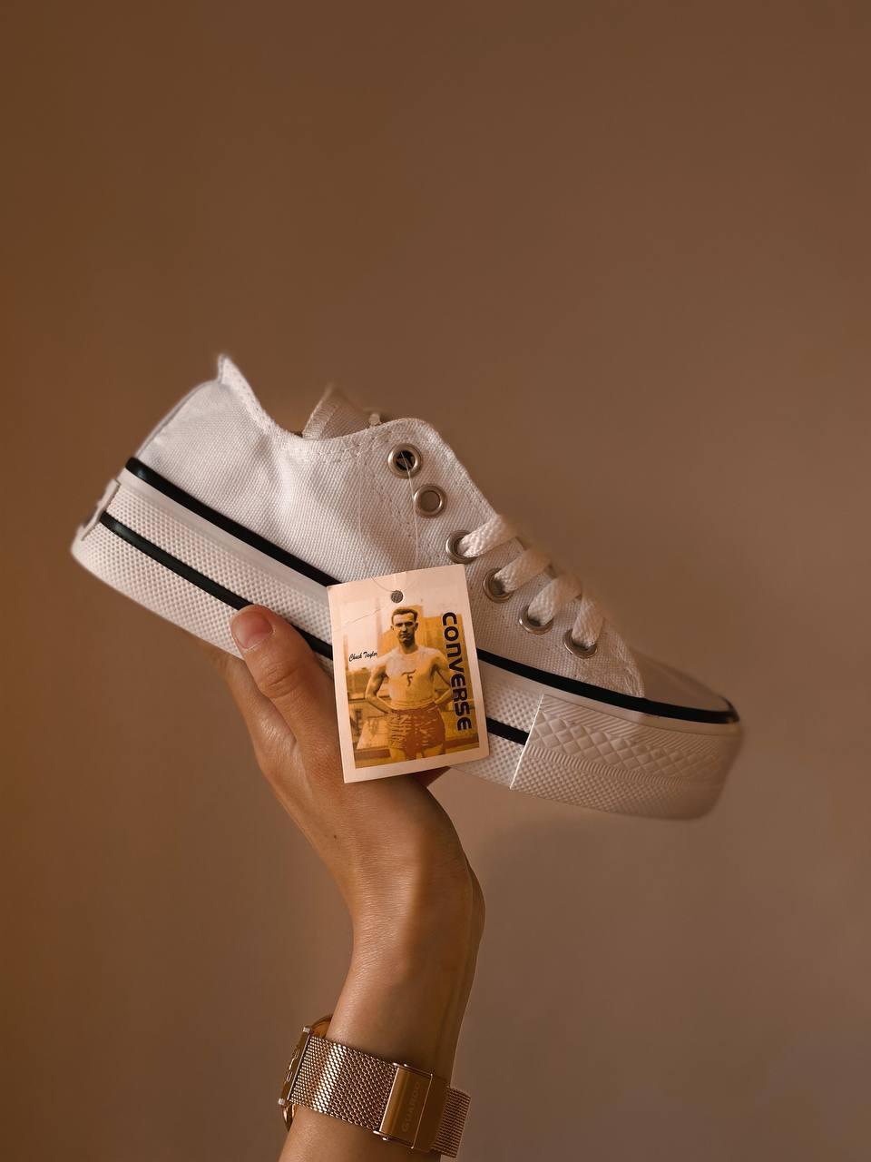 Converse Low All Star Platform White