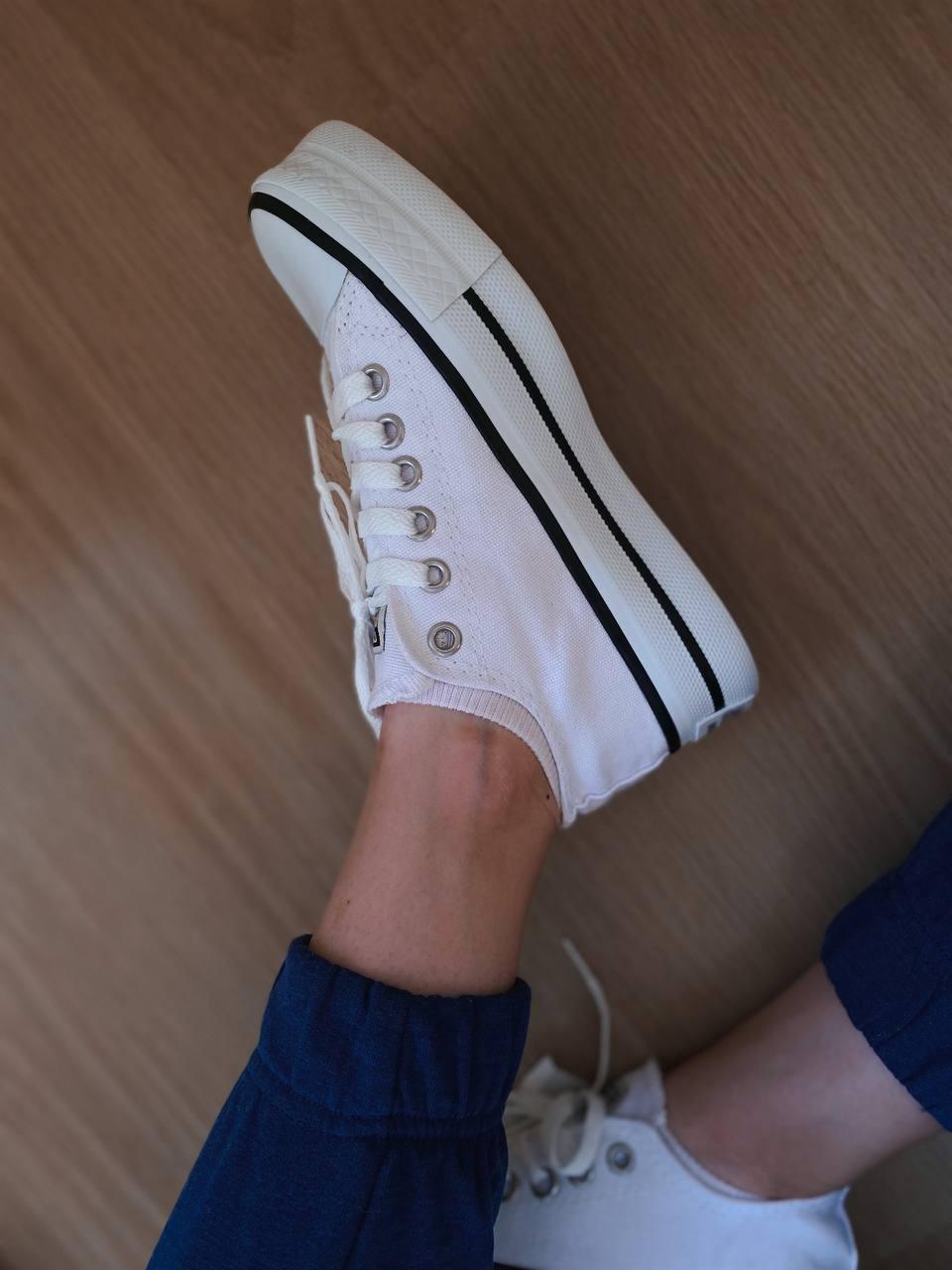 Converse Low All Star Platform White