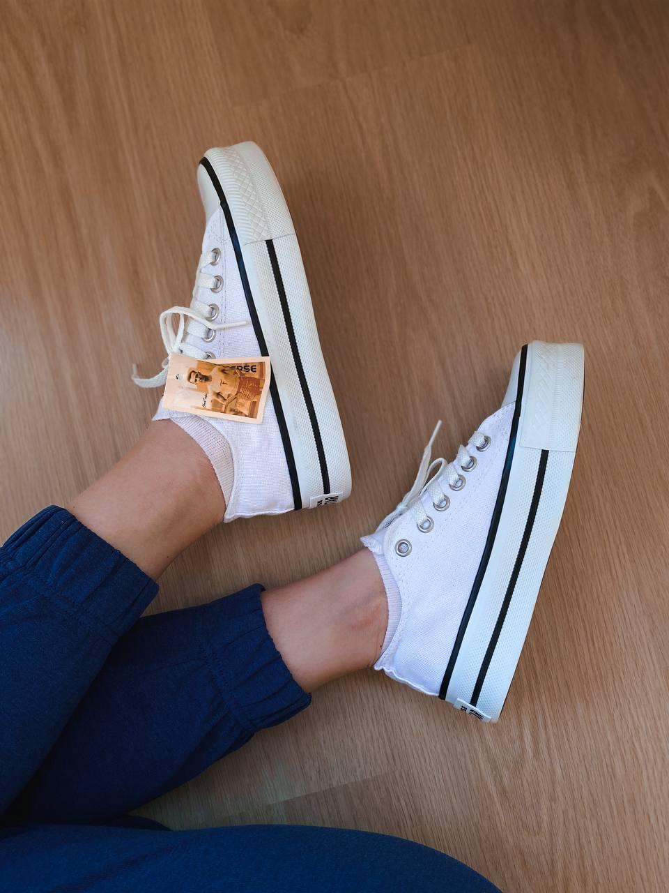Converse Low All Star Platform White