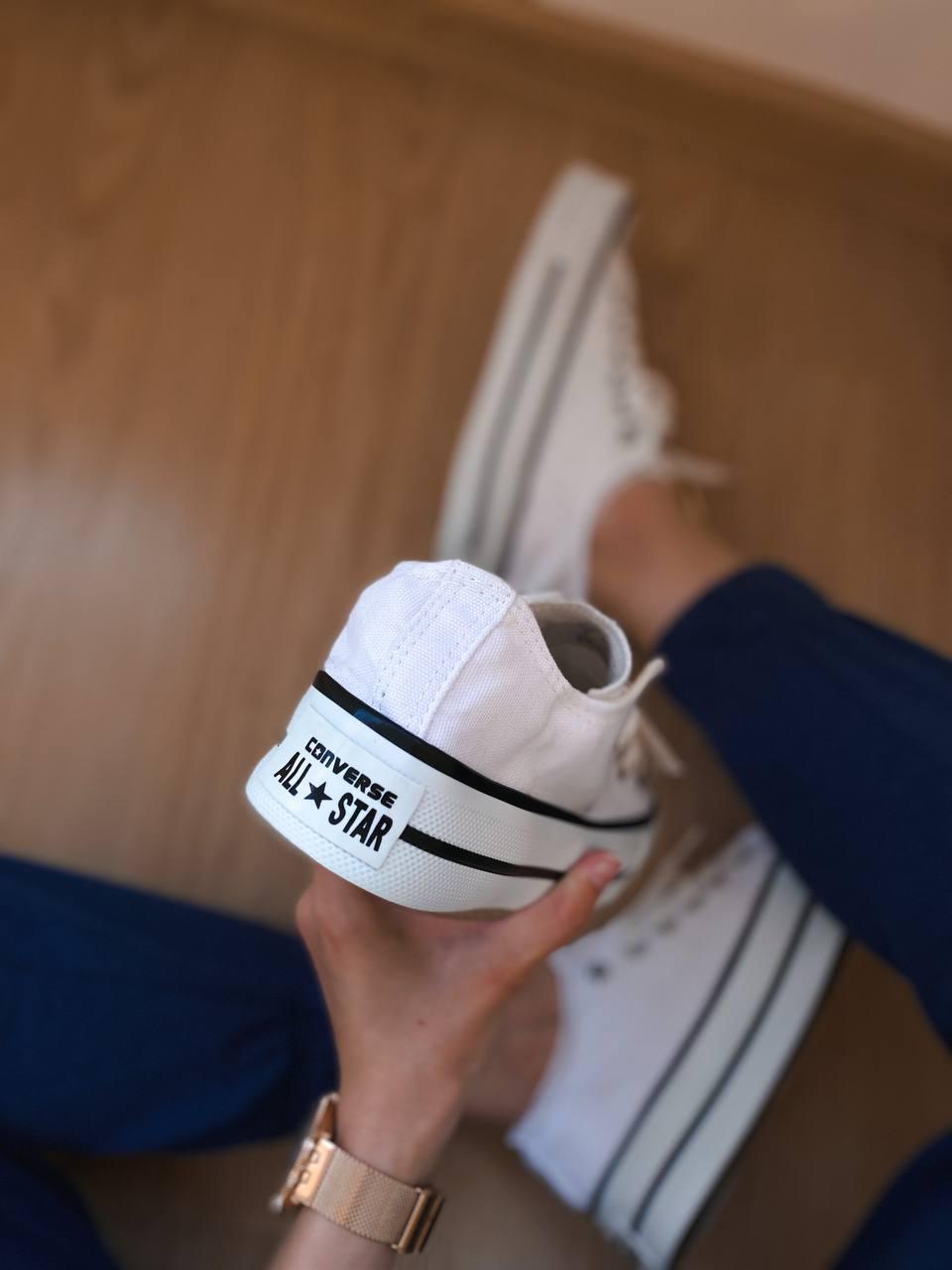 Converse Low All Star Platform White