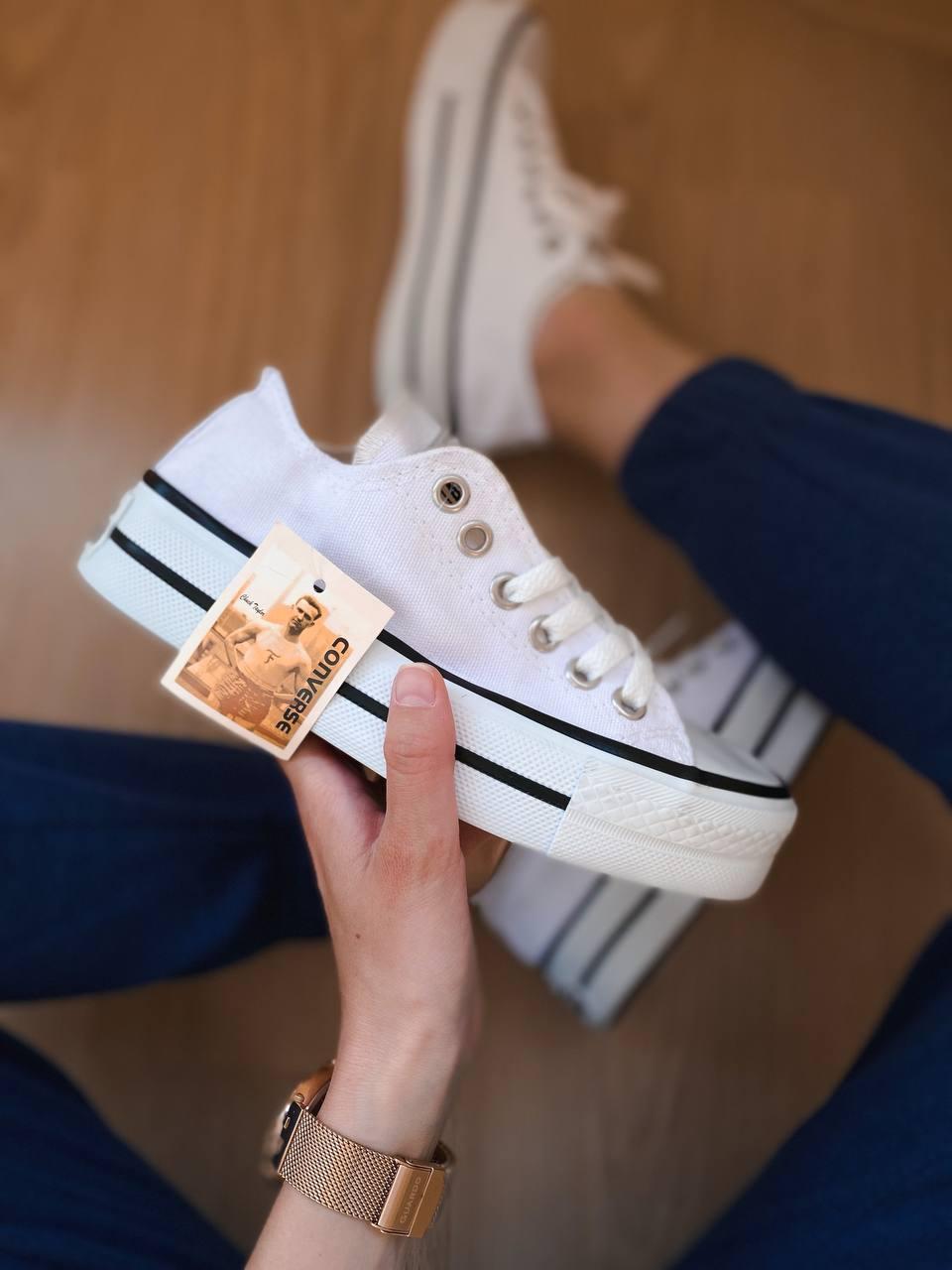 Converse Low All Star Platform White