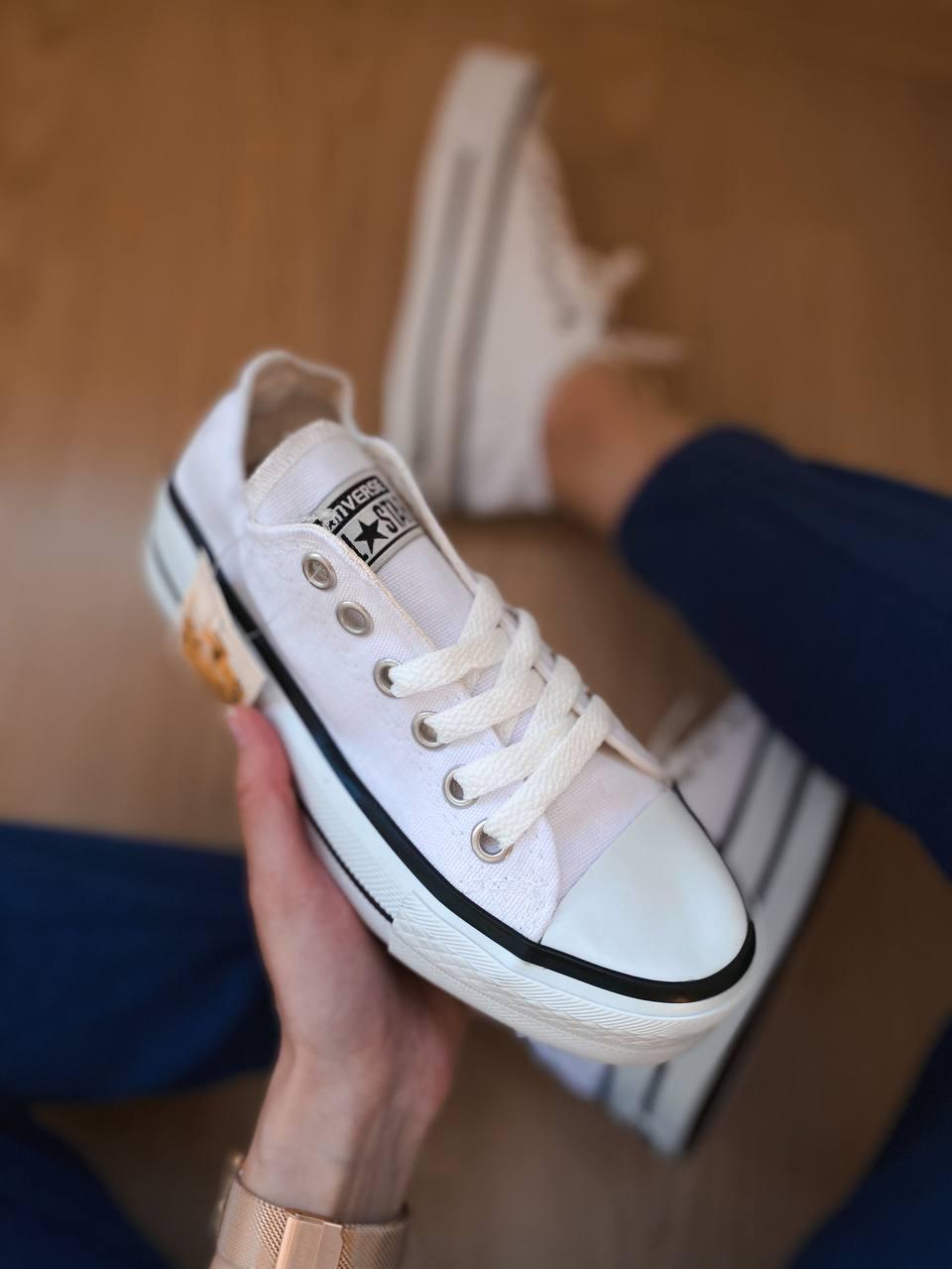 Converse Low All Star Platform White