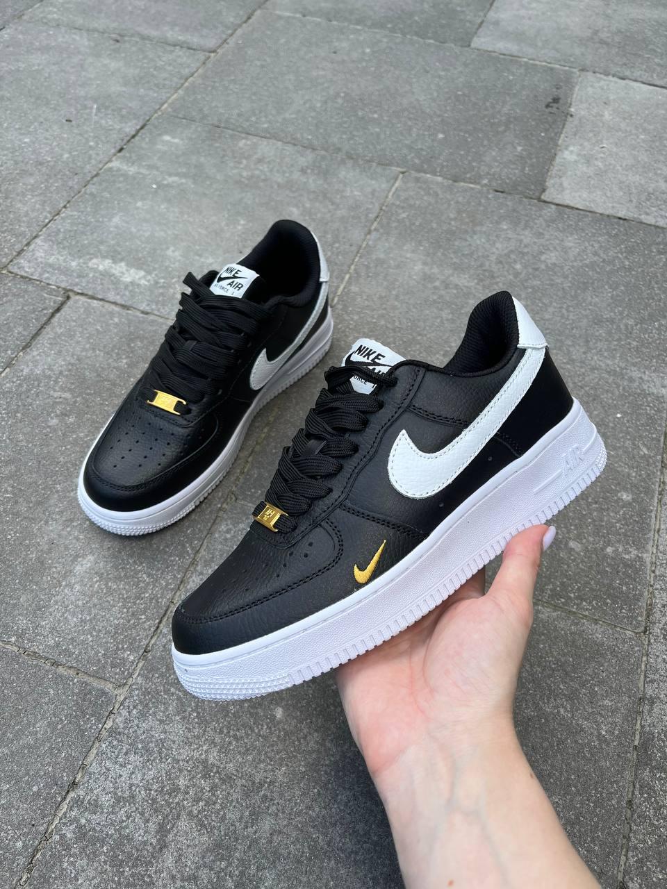 Nike Air Force 1 Black White Logo