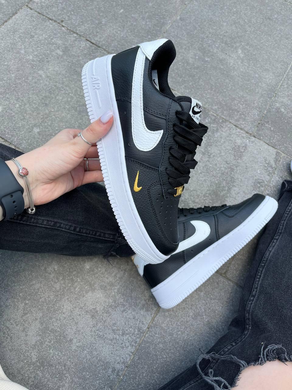 Nike Air Force 1 Black White Logo