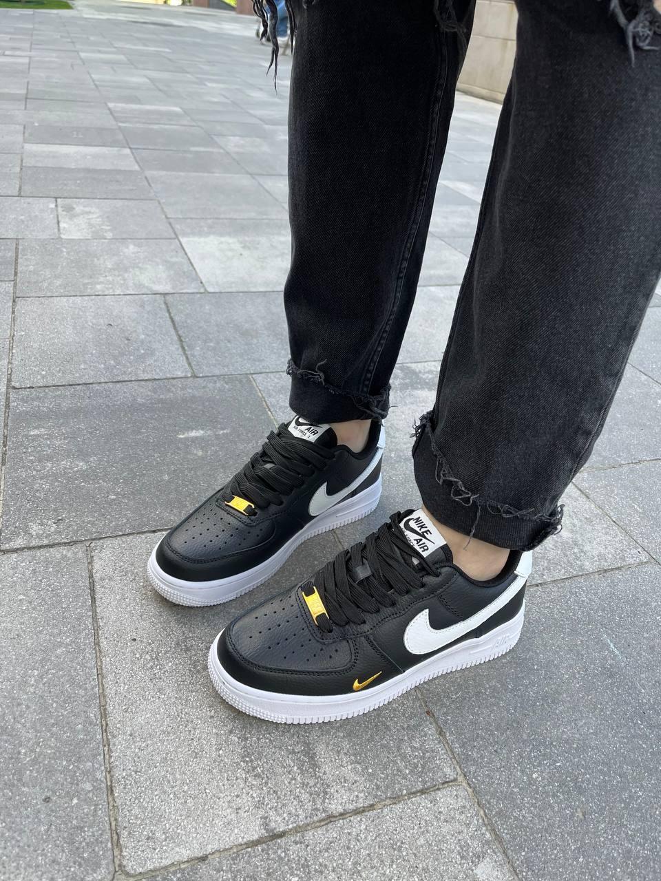 Nike Air Force 1 Black White Logo