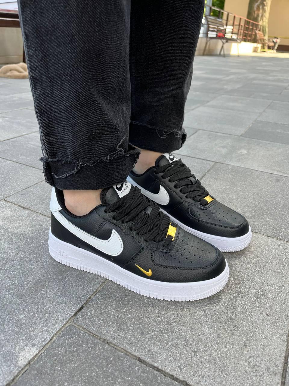 Nike Air Force 1 Black White Logo