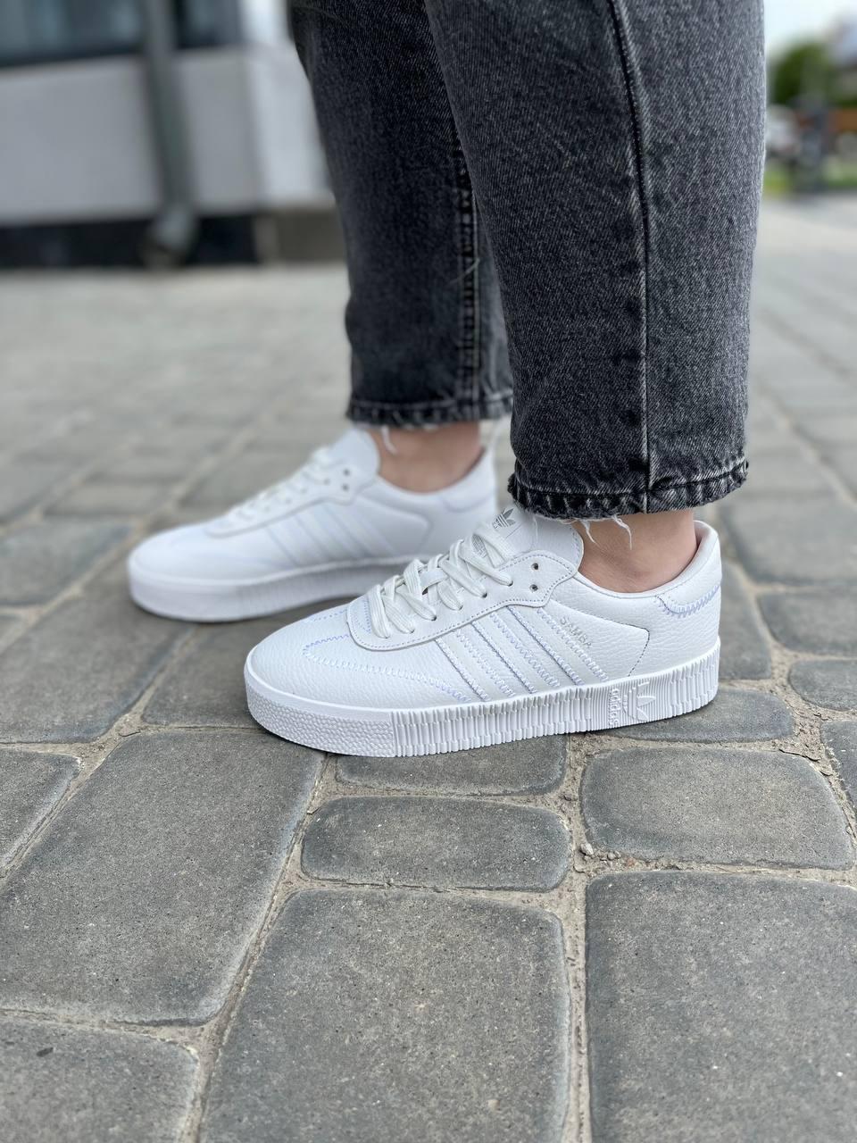 Adidas Samba All White 2 Шкіра