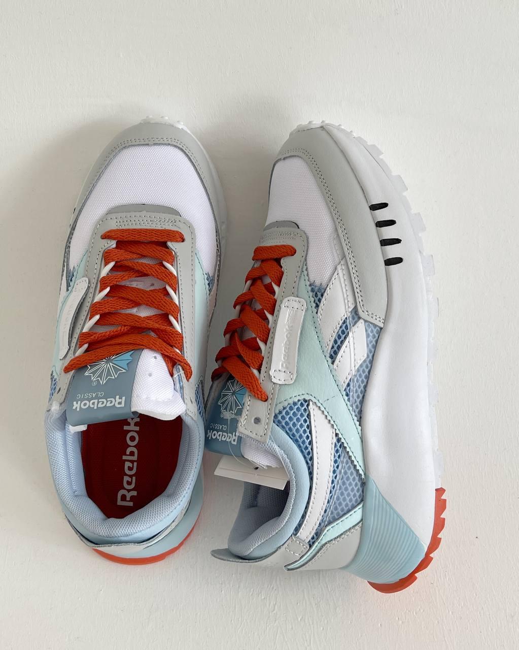 Reebok Classic Leather Legacy Blue Turquoise Orange