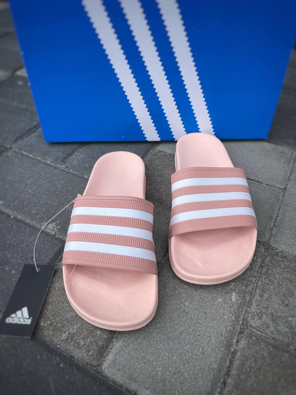 Adidas Slides Pink White
