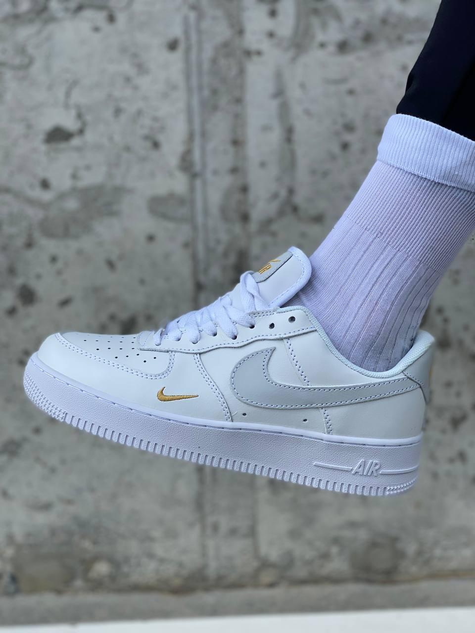 Nike Air Force 1 White Light Grey Logo