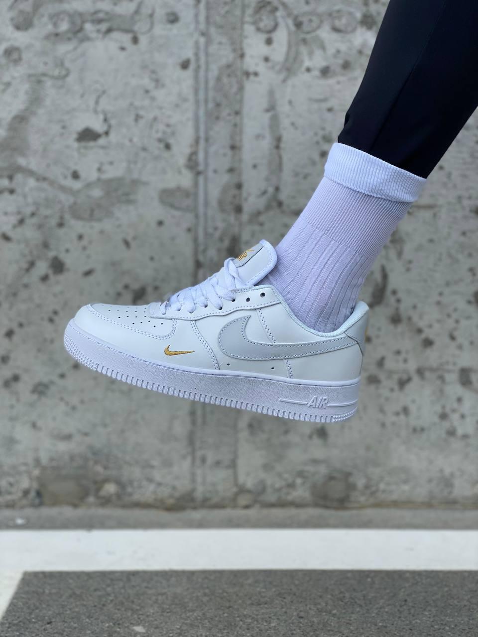 Nike Air Force 1 White Light Grey Logo