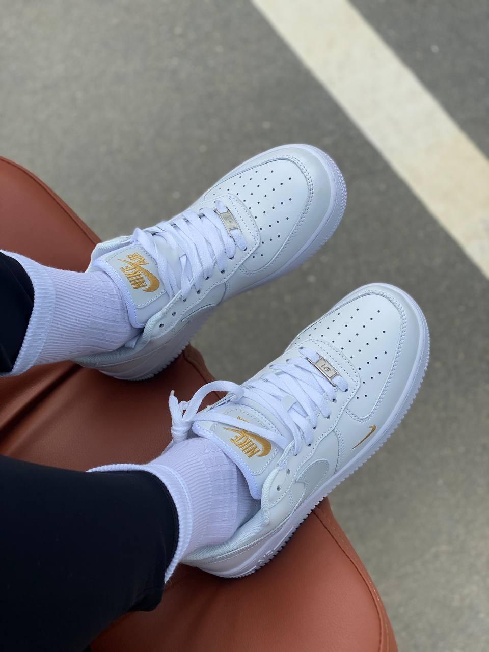 Nike Air Force 1 White Light Grey Logo