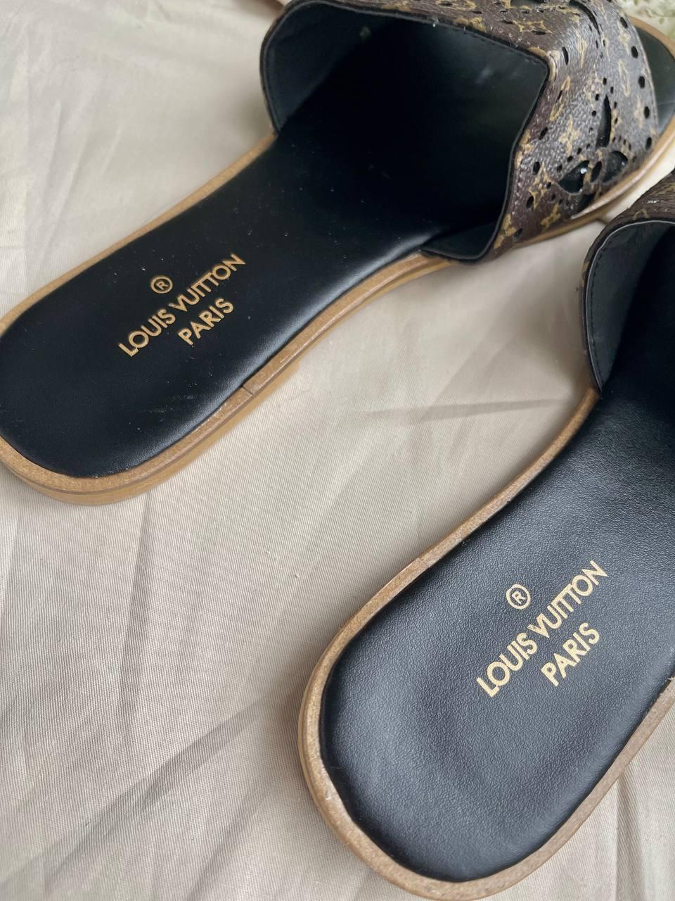 Louis Vuitton Flip Flops Slides Brown 2