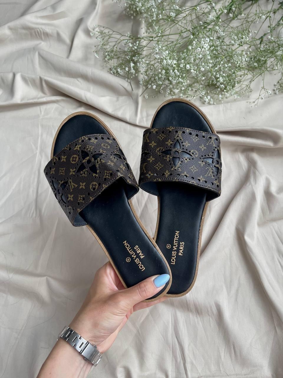 Louis Vuitton Flip Flops Slides Brown 2