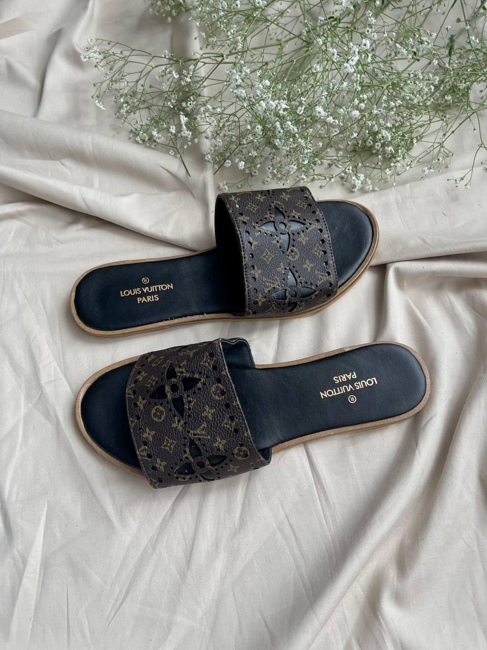 Louis Vuitton Flip Flops Slides Brown 2