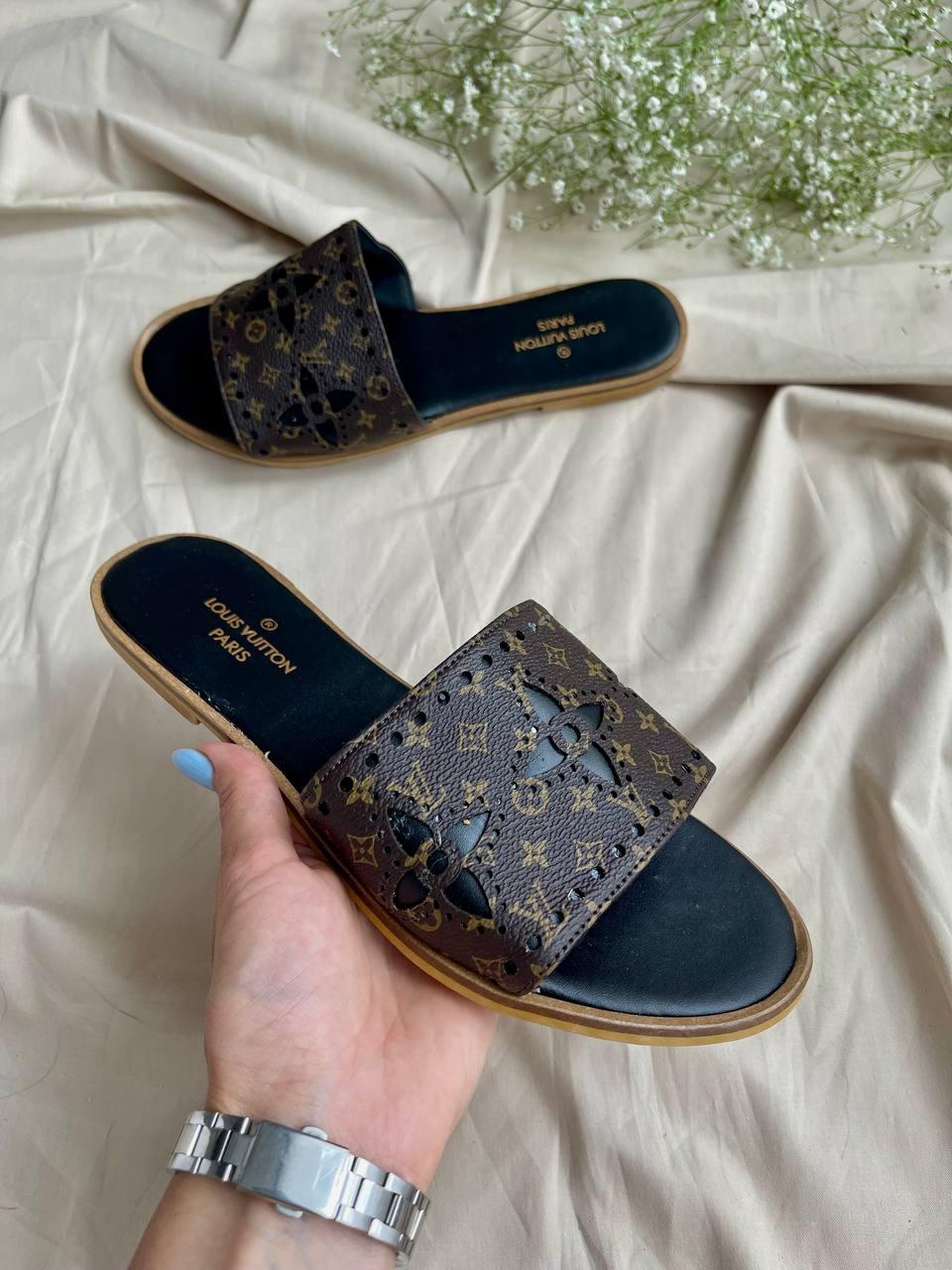 Louis Vuitton Flip Flops Slides Brown 2