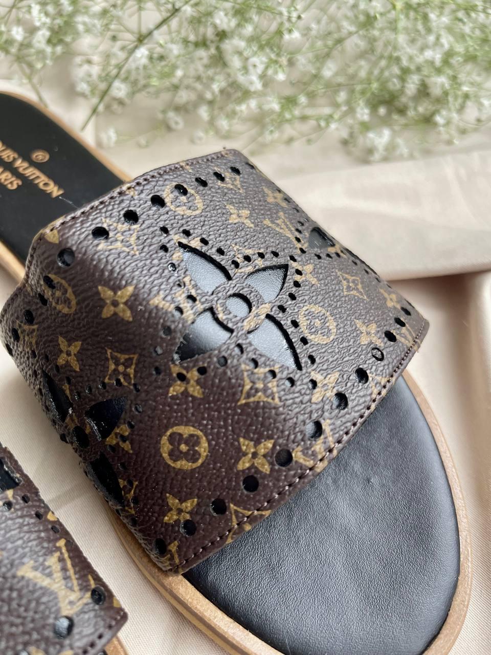 Louis Vuitton Flip Flops Slides Brown 2