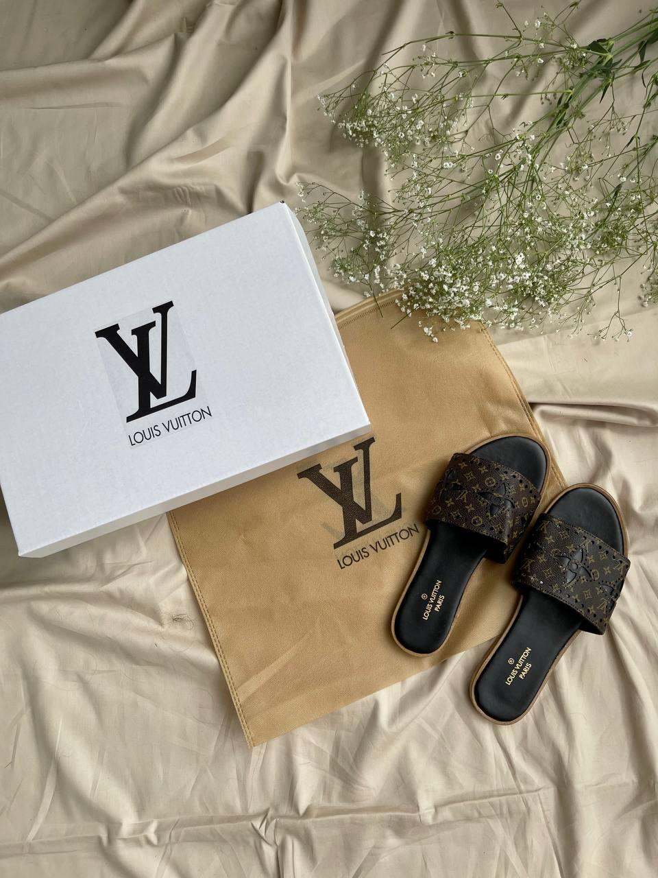 Louis Vuitton Flip Flops Slides Brown 2