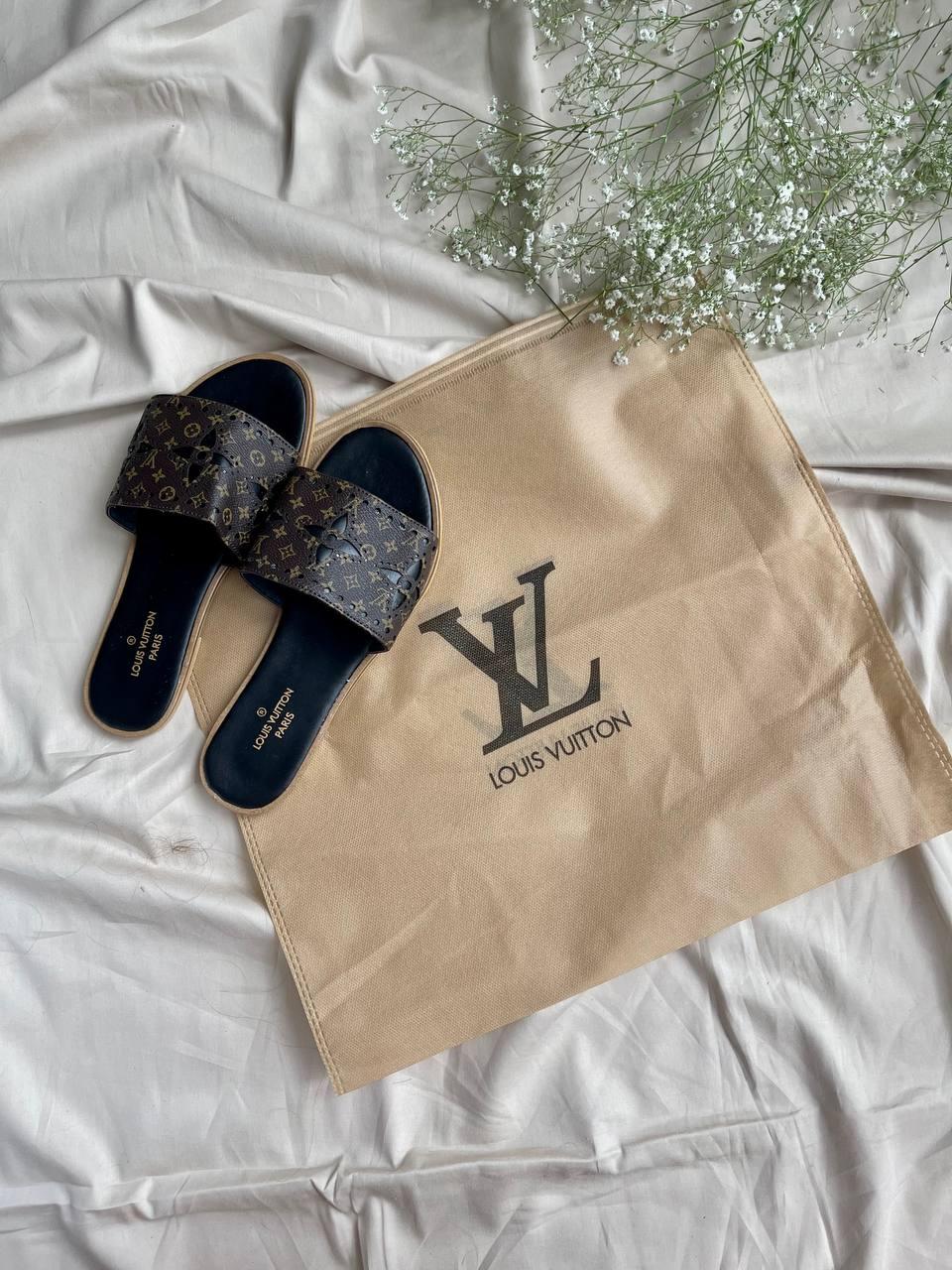 Louis Vuitton Flip Flops Slides Brown 2