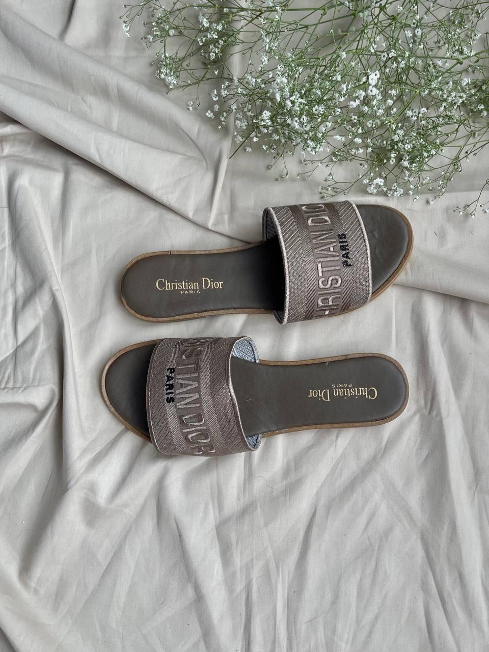Christian Dior Slides Brown