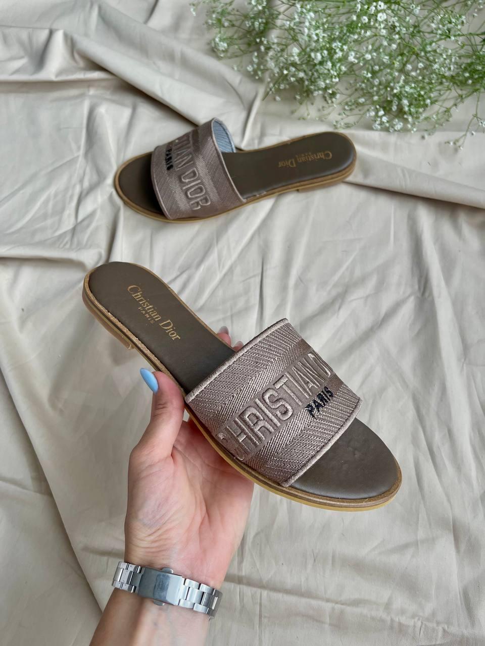 Christian Dior Slides Brown