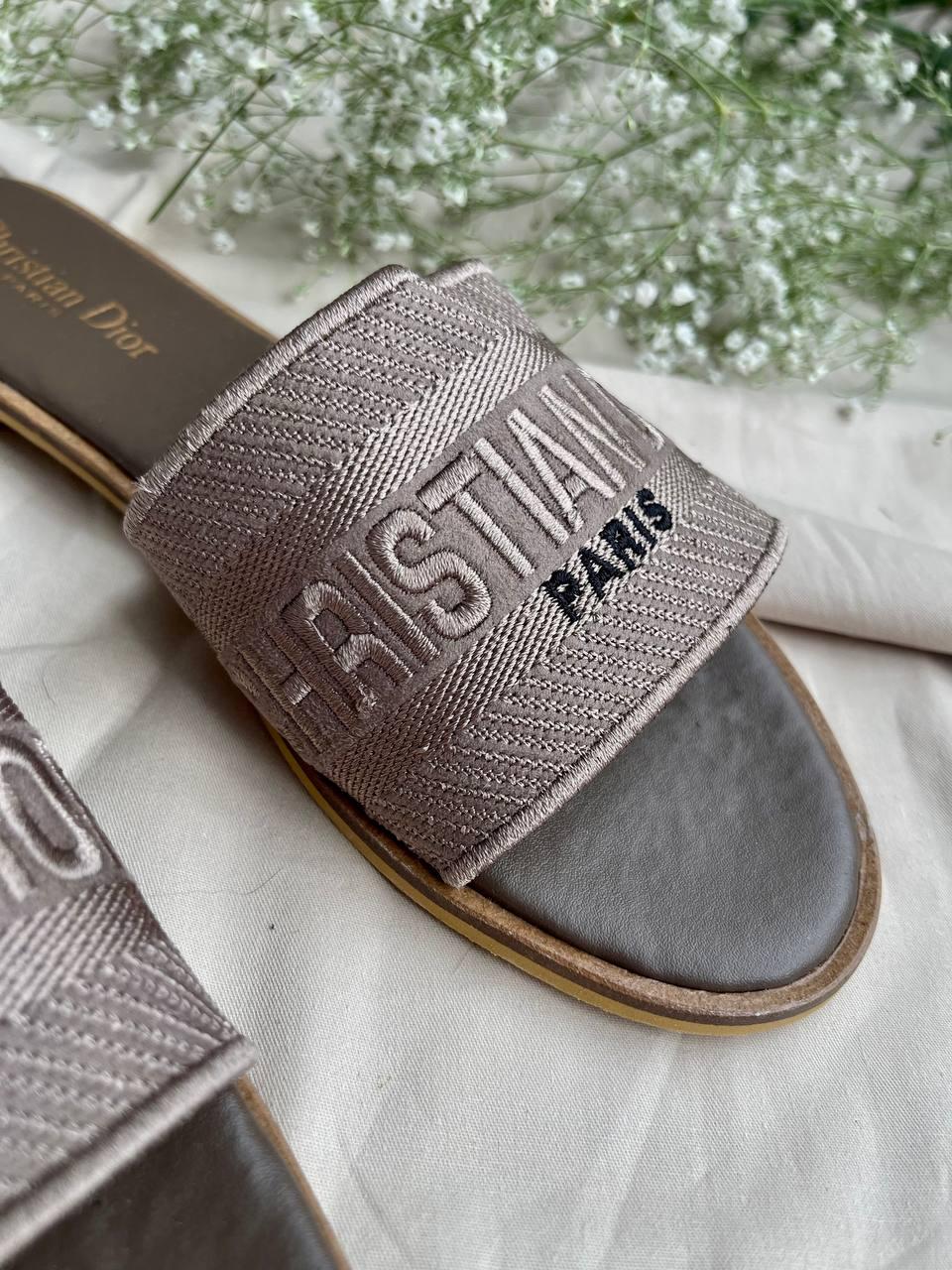 Christian Dior Slides Brown