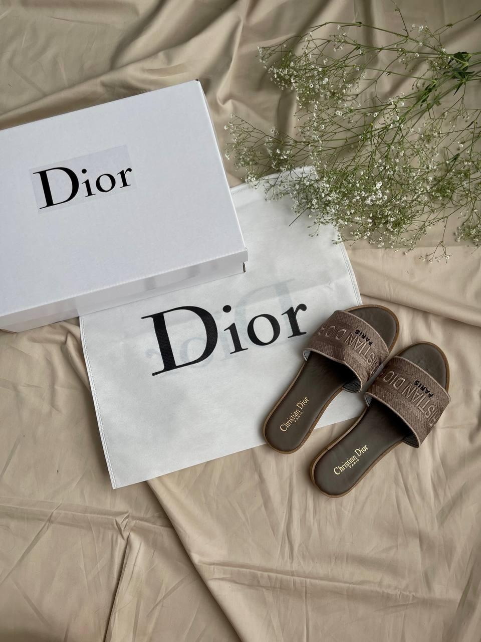Christian Dior Slides Brown