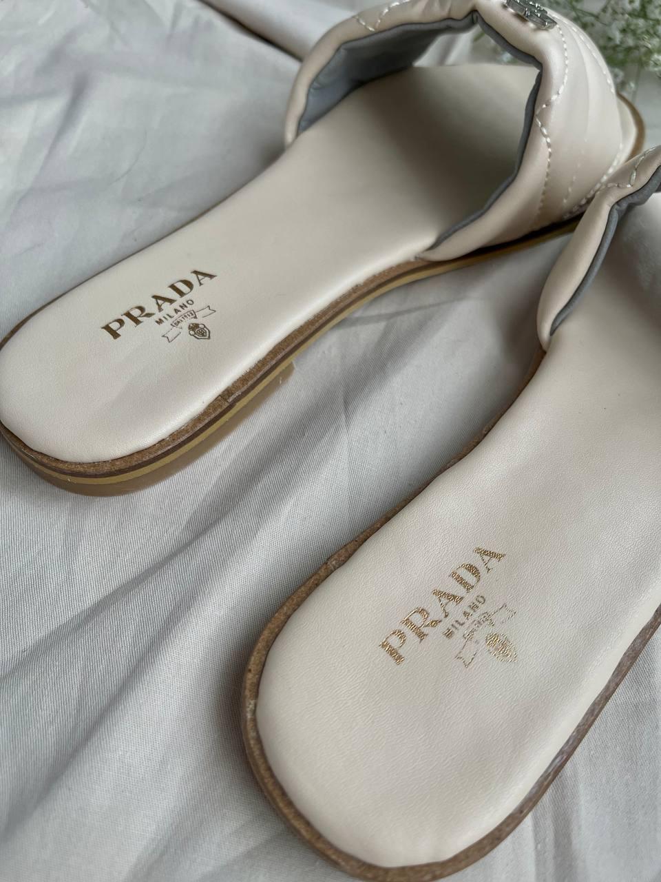 Prada Slides Beige