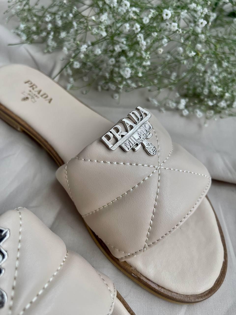 Prada Slides Beige