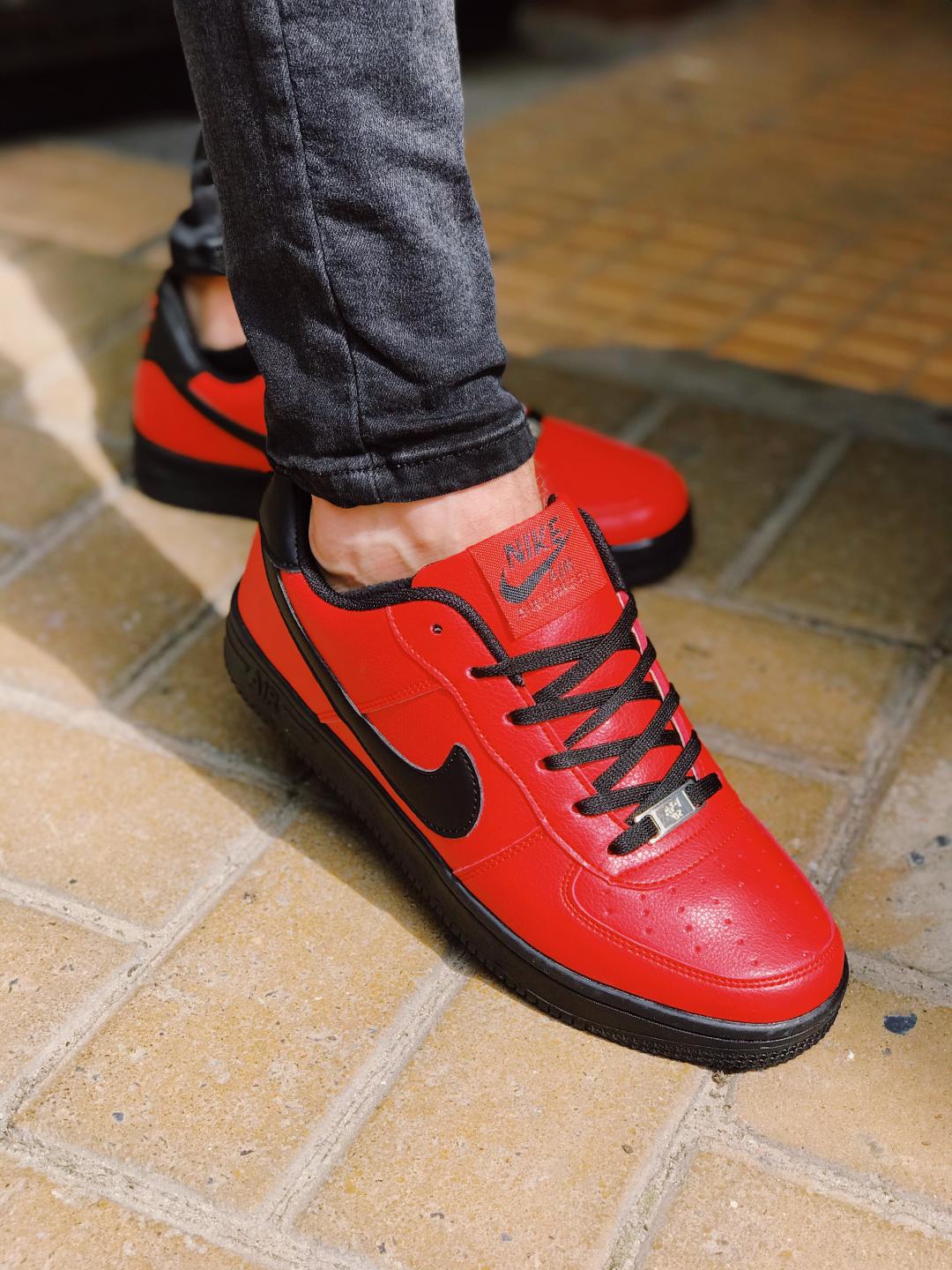 Nike Air Force 1 Red Black