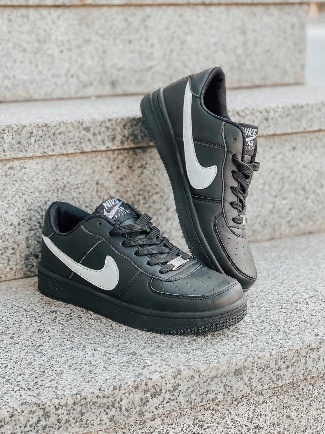 Nike Air Force 1 Black White Logo 1