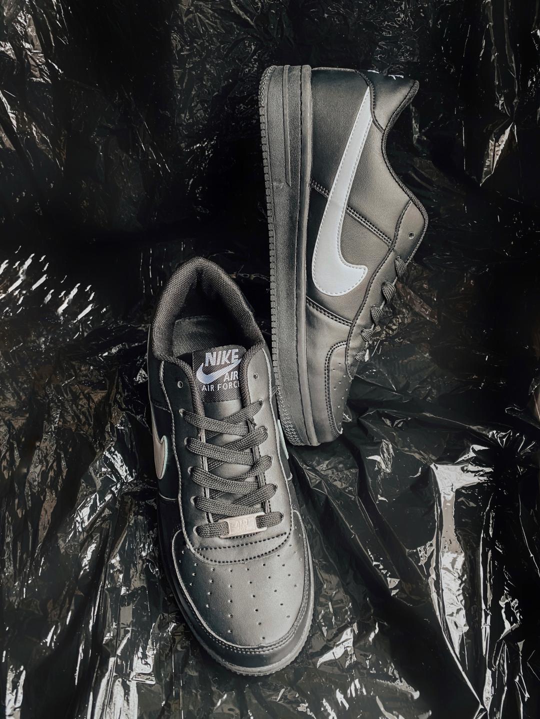 Nike Air Force 1 Black White Logo 1