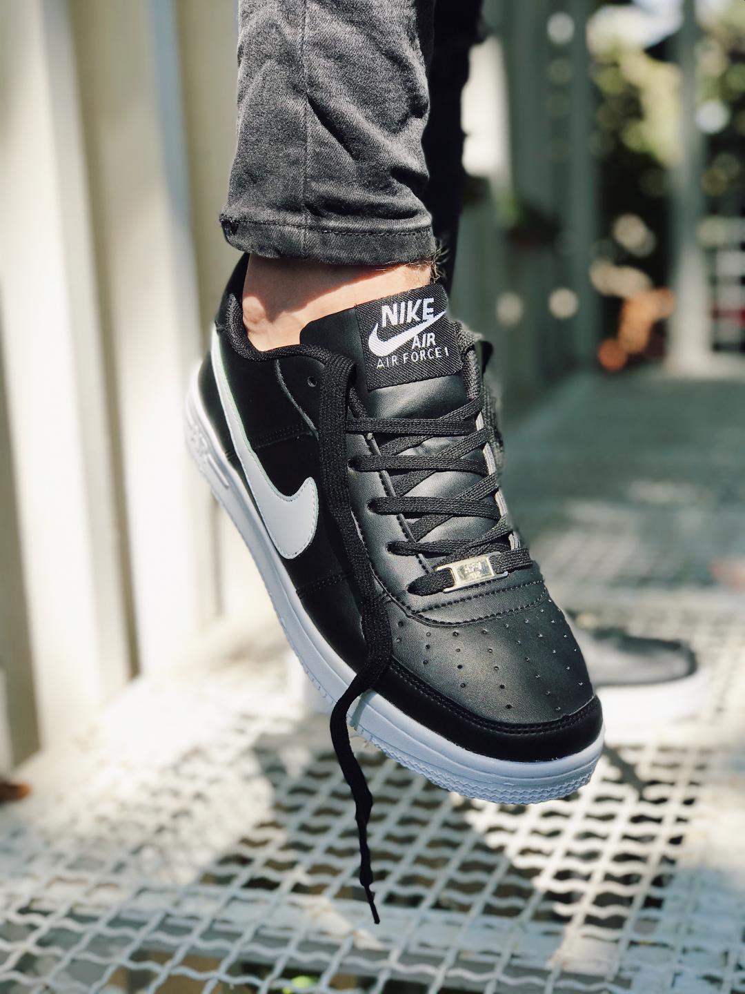 Nike Air Force 1 Black White Logo 2