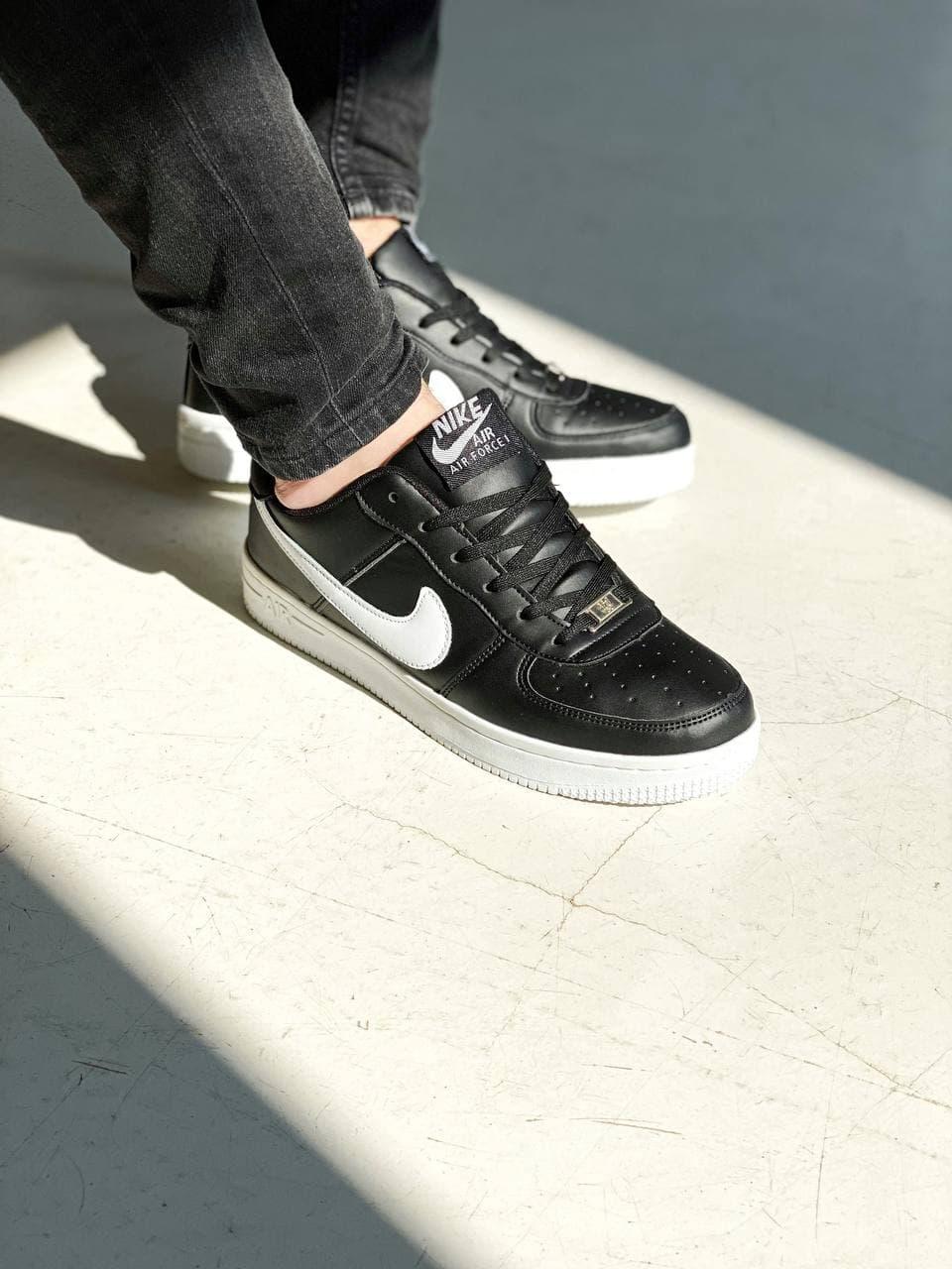Nike Air Force 1 Black White Logo 2