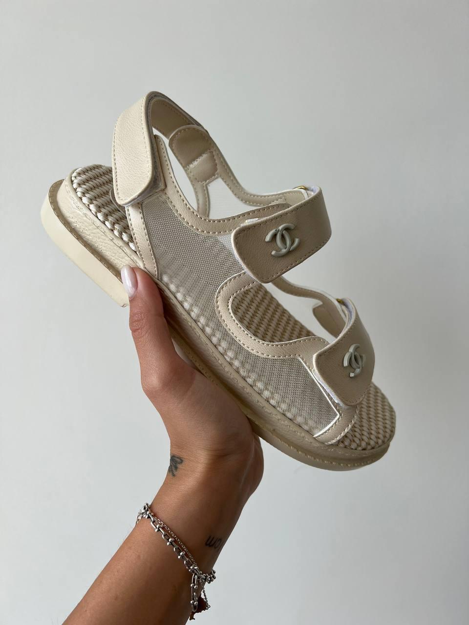 Chanel Dad Sandal Mesh Beige