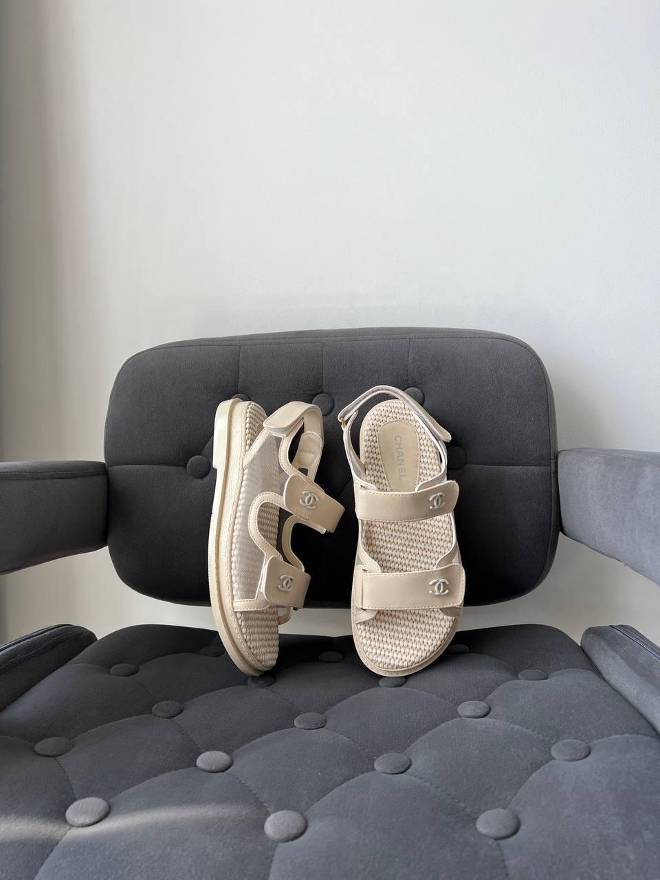 Chanel Dad Sandal Mesh Beige