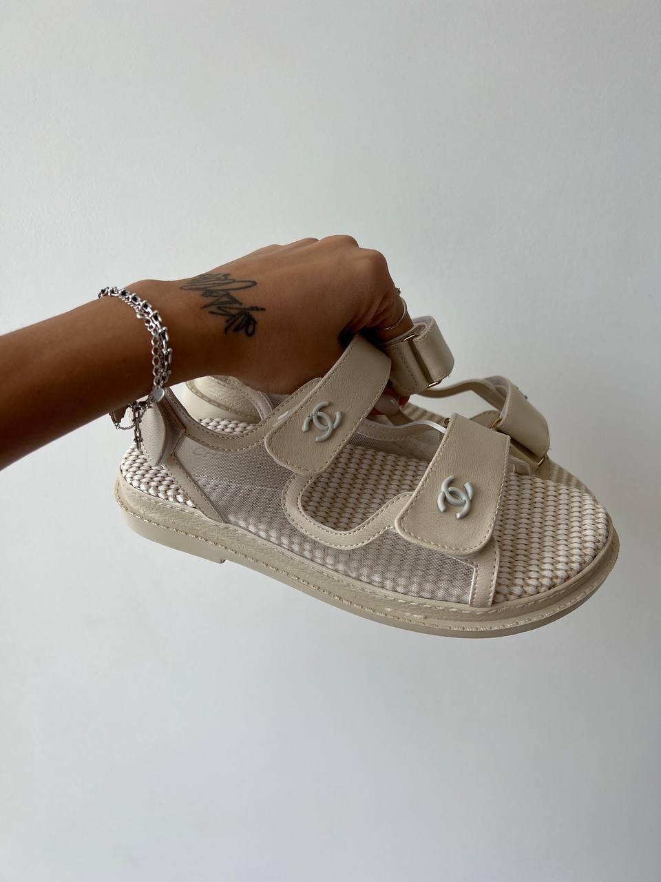 Chanel Dad Sandal Mesh Beige