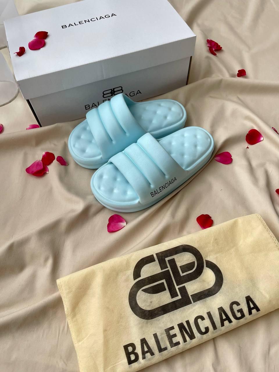Balenciaga Puffy Slides Blue