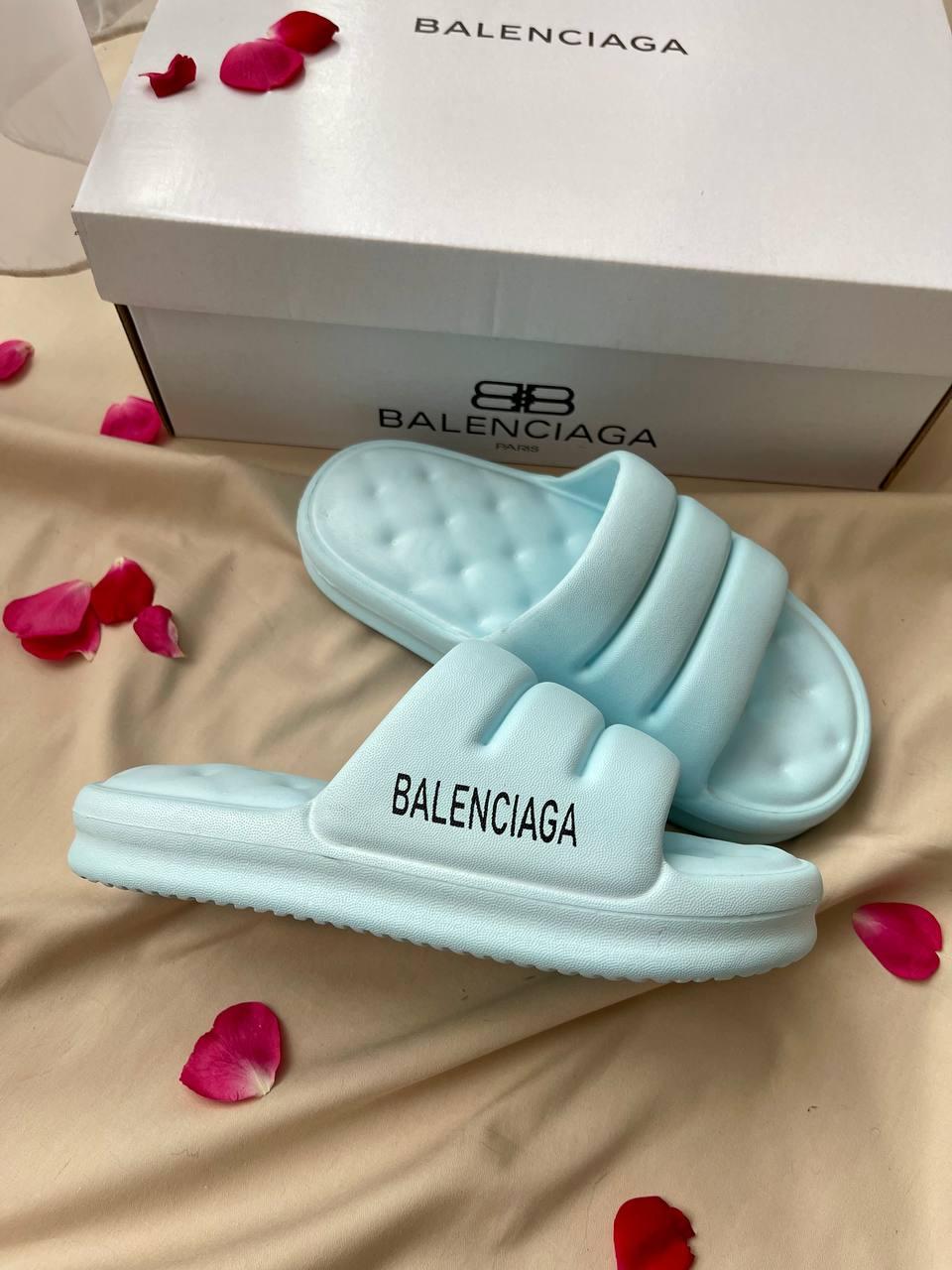 Balenciaga Puffy Slides Blue