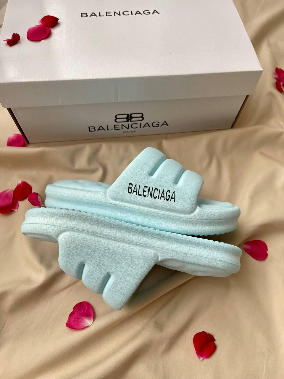 Balenciaga Puffy Slides Blue