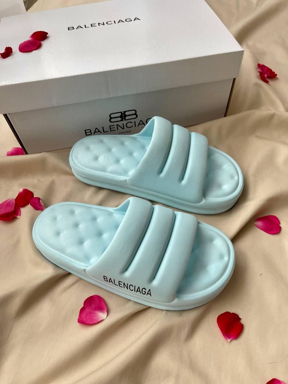 Balenciaga Puffy Slides Blue