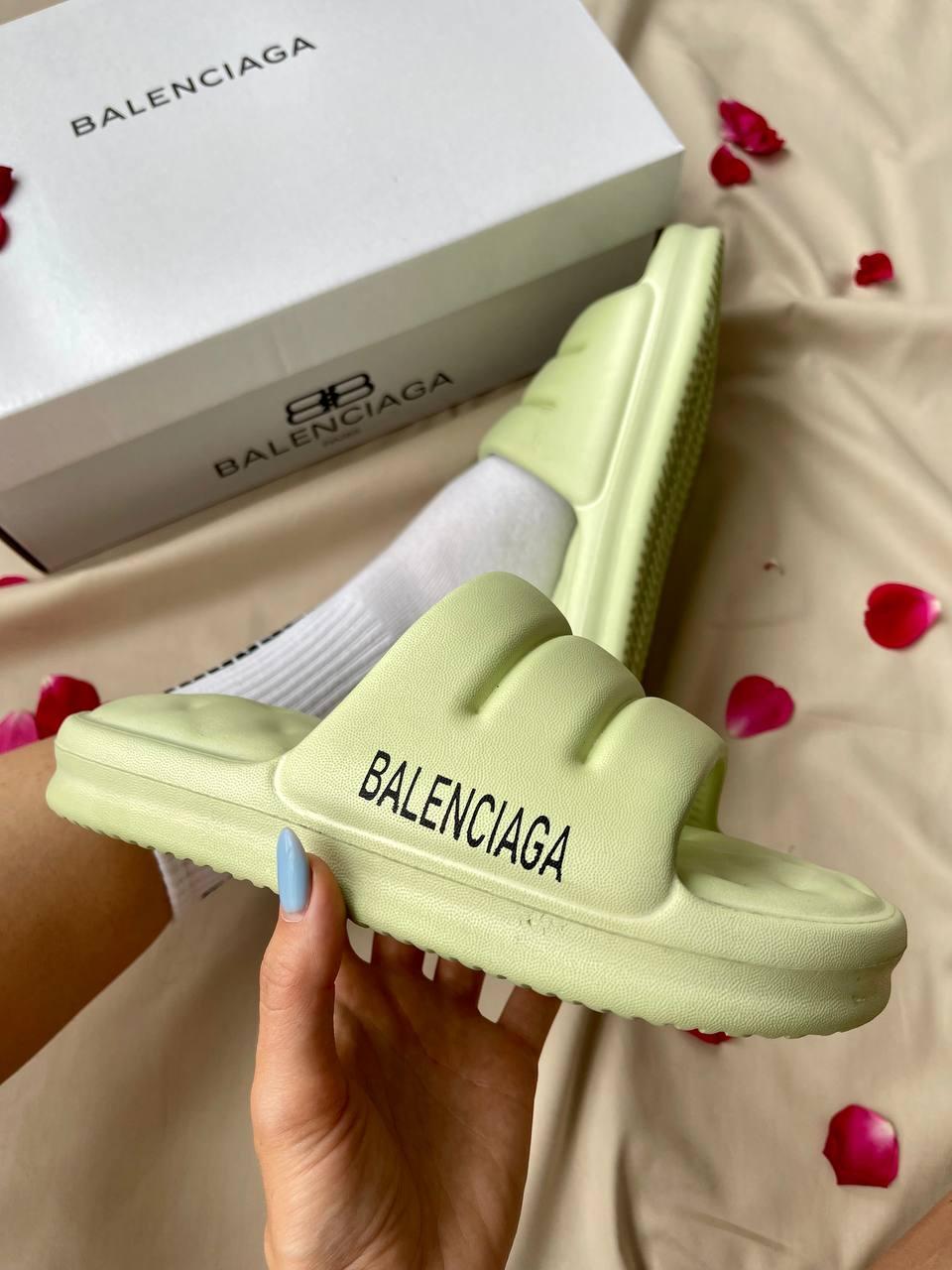 Balenciaga Puffy Slides Olive